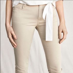 Massimo Dutti Beige Skinny Mid Rise Jeans size 4